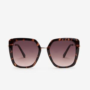 Express Tinted Square Tortoiseshell Sunglasses nwt